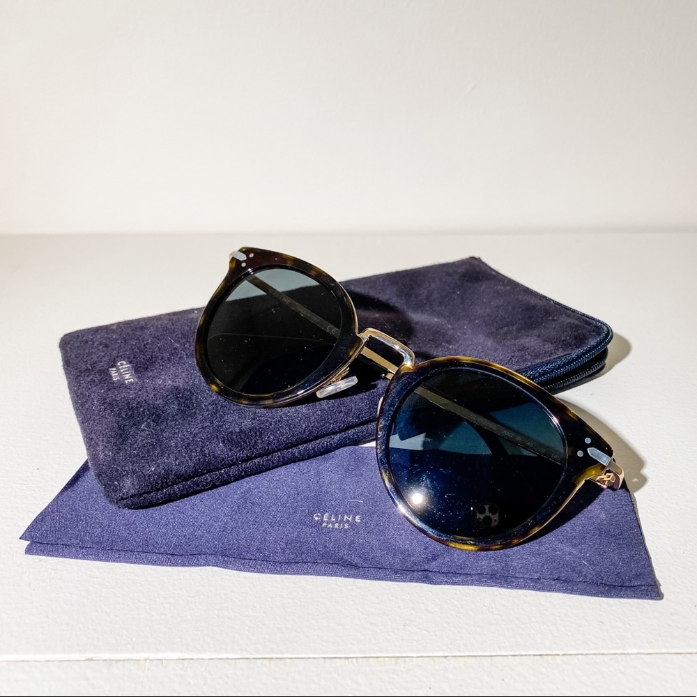 Céline sunglasses tortoise and gold